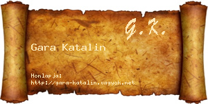 Gara Katalin névjegykártya